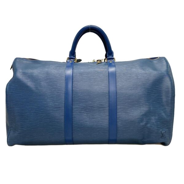 38042968 3 Louis Vuitton Keepall 50 Bag Leather Toledo Blue