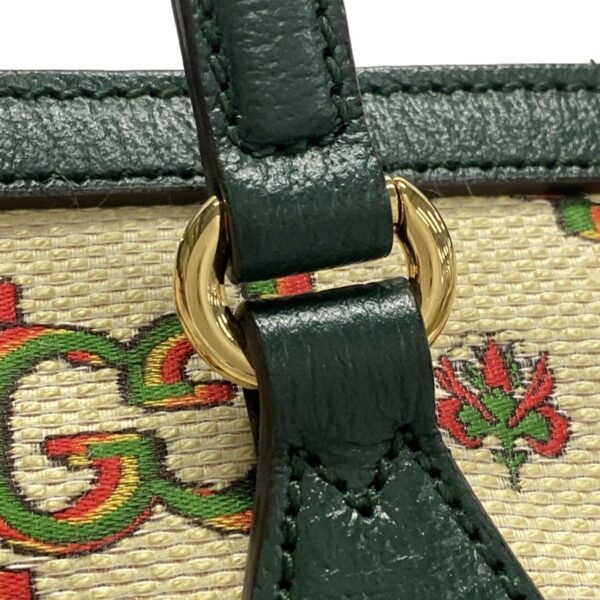 38051477 15 Gucci GG Pattern Ophidia Tote Bag Model Leather Ivory Green Multi