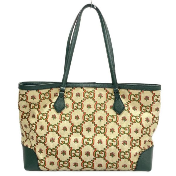 38051477 3 Gucci GG Pattern Ophidia Tote Bag Model Leather Ivory Green Multi