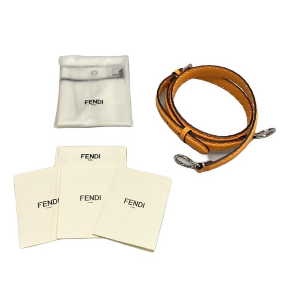 38059728 11 Fendi Peekaboo Icy You Medium Celeria Braided Leather Orange