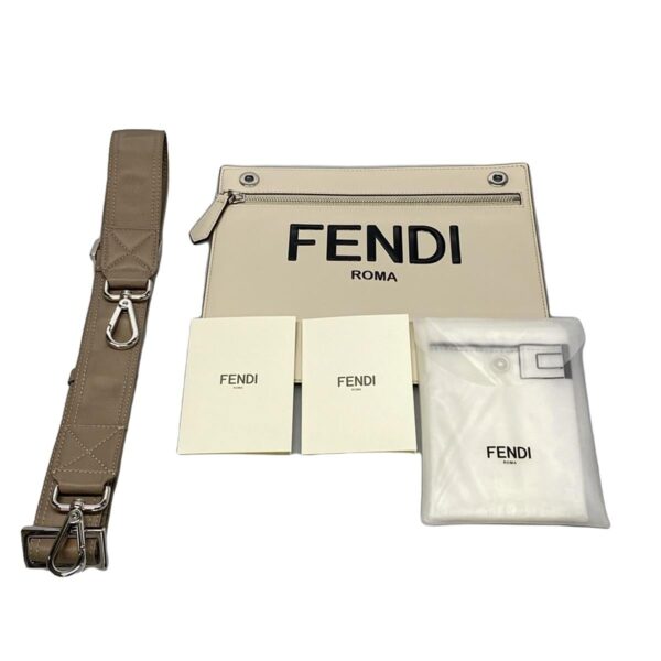 38059729 11 Fendi Peekaboo Icy You Medium Business Bag Leather Greige