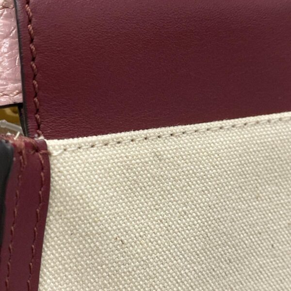 38059742 20 Fendi Peekaboo Iconic Medium Handbag Leather Ivory Bordeaux Pink