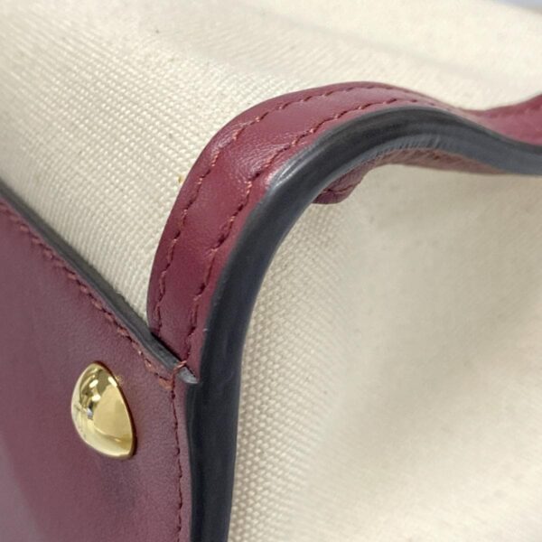 38059742 6 Fendi Peekaboo Iconic Medium Handbag Leather Ivory Bordeaux Pink