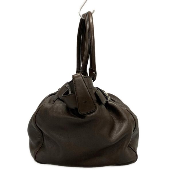 38060708 2 Salvatore Ferragamo Gancini Shoulder Bag Leather Brown