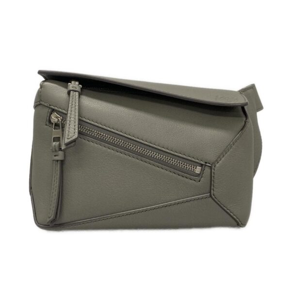 38060903 1 Loewe Puzzle Bum Bag Mini Waist Pouch Leather Gray