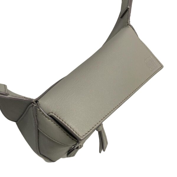 38060903 19 Loewe Puzzle Bum Bag Mini Waist Pouch Leather Gray