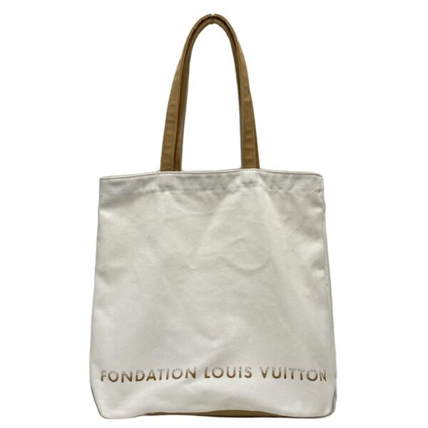 38070039 1 Louis Vuitton Tote Bag Fondation Museum Ivory Light Brown