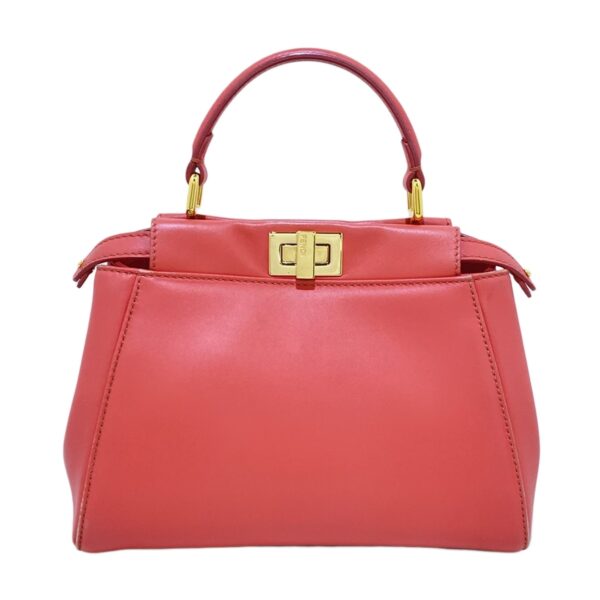 38072259 1 Fendi Peekaboo Iconic Small Handbag Leather Pink