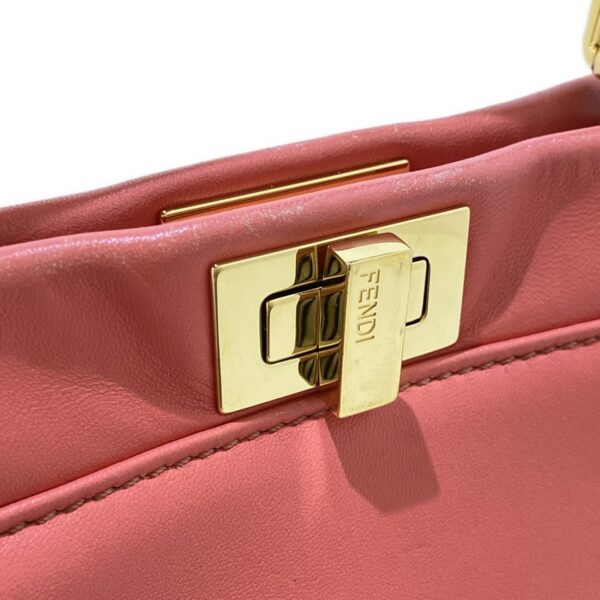 38072259 17 Fendi Peekaboo Iconic Small Handbag Leather Pink