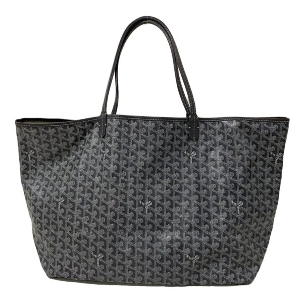 38072651 1 Goyard Saint Louis GM Tote Bag Dark Gray White Light Gray Leather