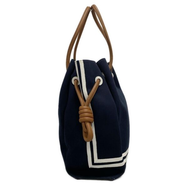 38076823 2 Loewe Flamenco Knot Sailor Tote Bag Leather Navy Brown White