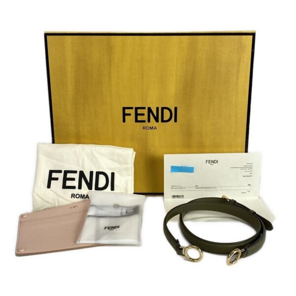 38078905 11 Fendi Peekaboo I See You Medium Handbag Leather Khaki