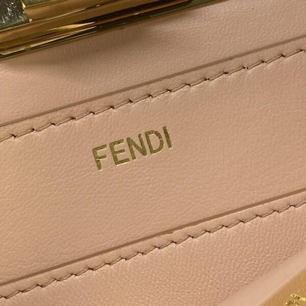 38078905 12 Fendi Peekaboo I See You Medium Handbag Leather Khaki