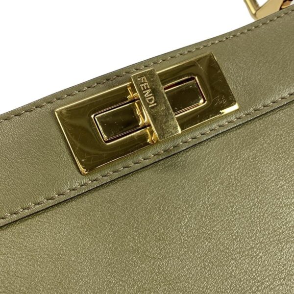 38078905 17 Fendi Peekaboo I See You Medium Handbag Leather Khaki