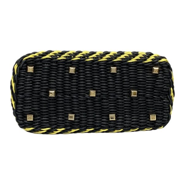 38098883 5 Salvatore Ferragamo Studio Box Braided Leather Yellow Ivory Black