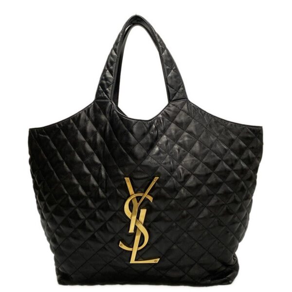 38117689 1 Saint Laurent Icar Maxi Shopping Bag Tote Bag Lambskin Black