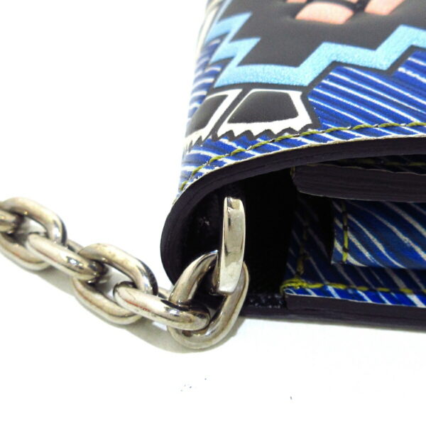 38117693 9 Louis Vuitton Portefeuille Twist Chain Wallet Leather Blue