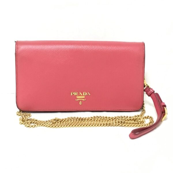 38150719 1 Prada Wallet Chain Wallet Leather Pink