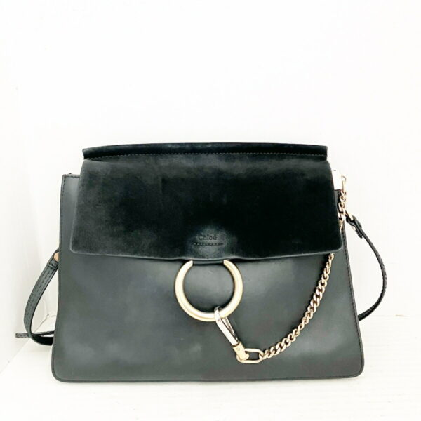 38152903 1 Chloe Faye Medium Shoulder Bag Leather Black