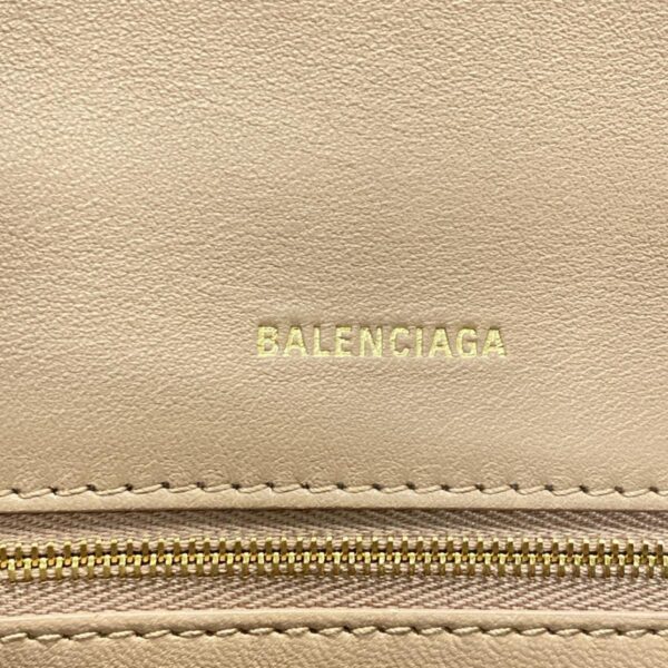 38190551 12 Balenciaga Hourglass Top Handle Croco Embossed Leather Pink Beige