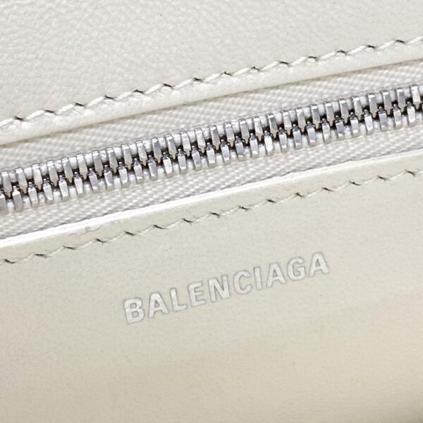 38191278 12 Balenciaga Tote Bag Leather Shearling Ivory Black