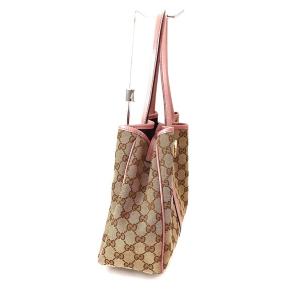 38451311 2 Gucci GG Pattern GG Twins Tote Bag Leather Beige Pink