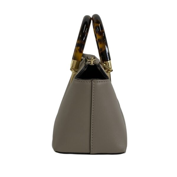 38451548 2 Fendi Mini Visible Handbag Leather Greige