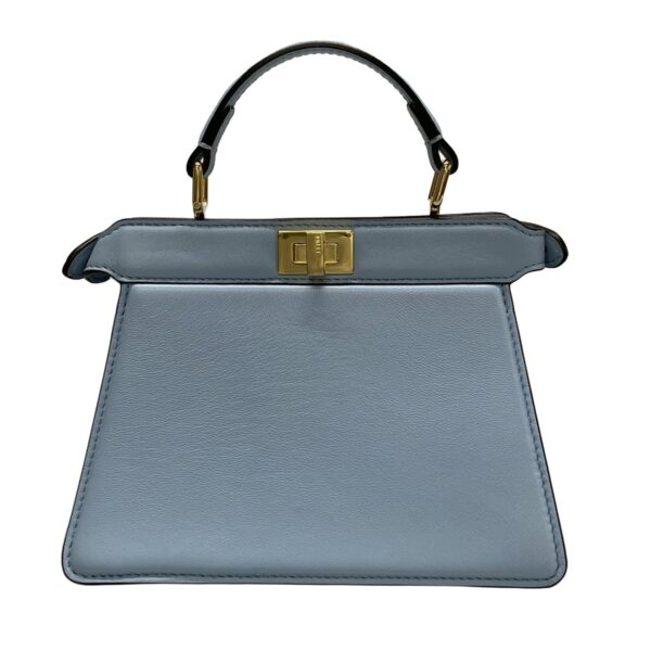 38451549 3 Fendi Peekaboo Isee You Petit Handbag Leather Blue