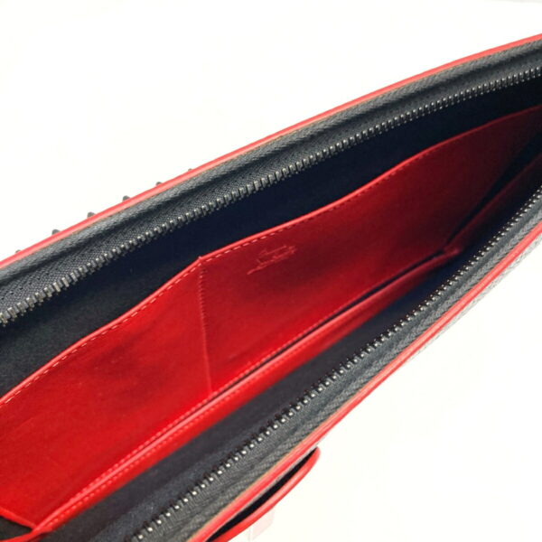 38451577 7 Christian Louboutin Trick Track Handbag Studded Leather Black Red