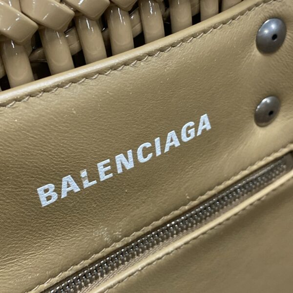 38451585 12 Balenciaga Bistro XS Basket Tote Bag Braided Cotton Light Brown