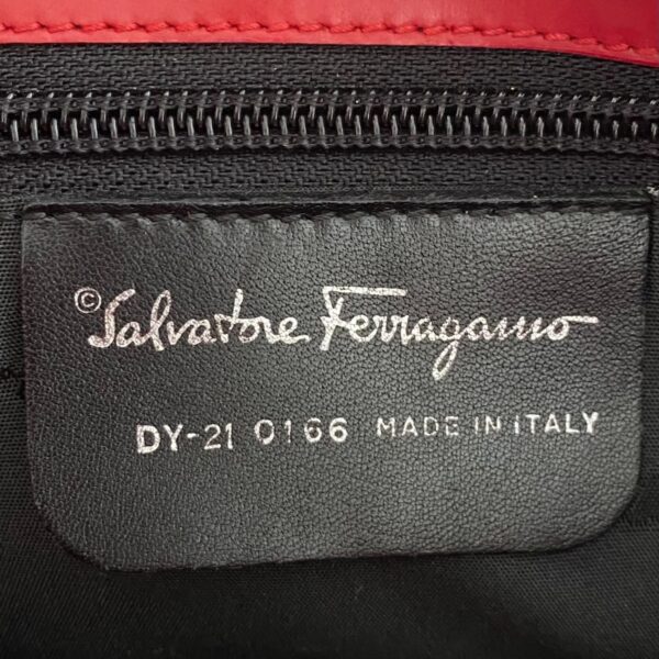 38451596 8 Salvatore Ferragamo Gancini Handbag Leather Red