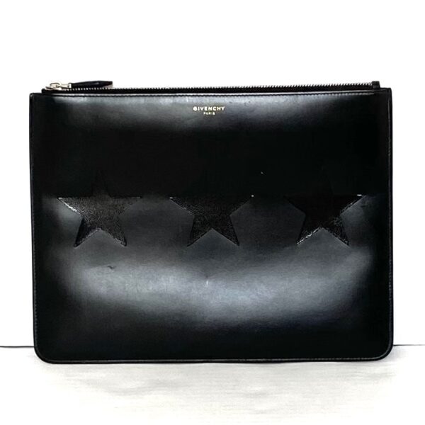 38451631 1 Givenchy Clutch Bag Star Leather Black