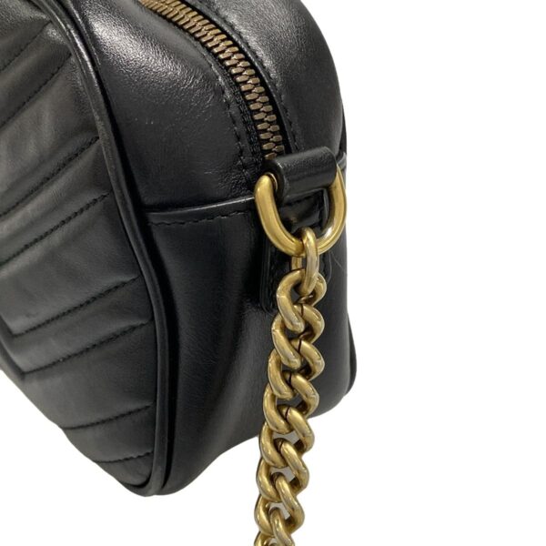 38451760 14 Gucci GG Marmont Quilted Small Shoulder Bag Chain Black