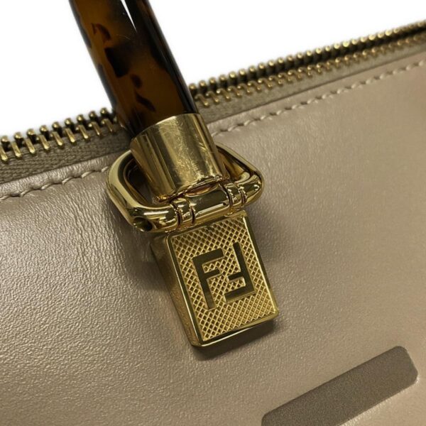 38451790 16 Fendi Mini Visible Handbag Leather Gray Beige