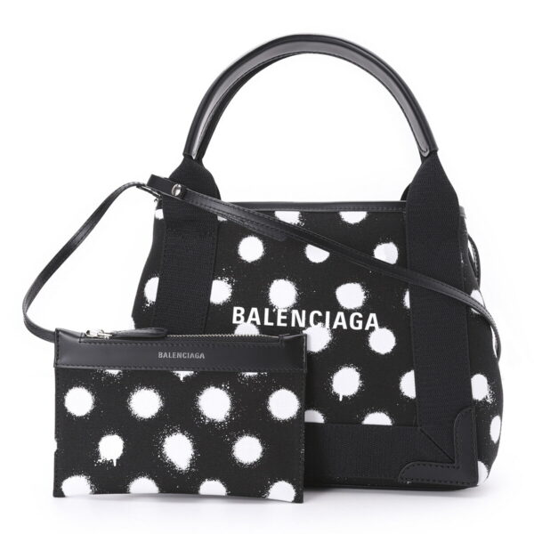 390346 2101y 109702 Balenciaga Navy Cabas XS Tote Bag Black