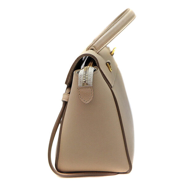 4080 3 Celine Belt Nano 2WAY Leather Bag Beige