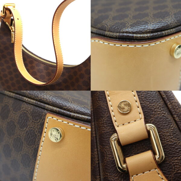 4434 6 Celine Shoulder Leather Bag Brown