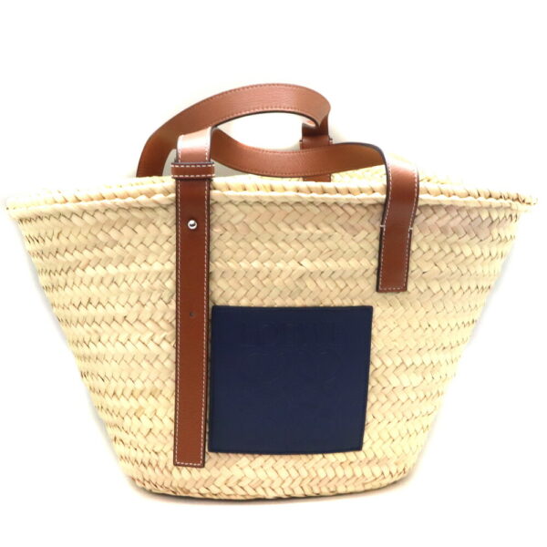 4479 1 Loewe Raffia Basket Straw Handbag