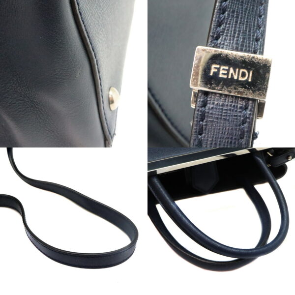 4497 10 Fendi Petit Toujours 2WAY Bag Navy