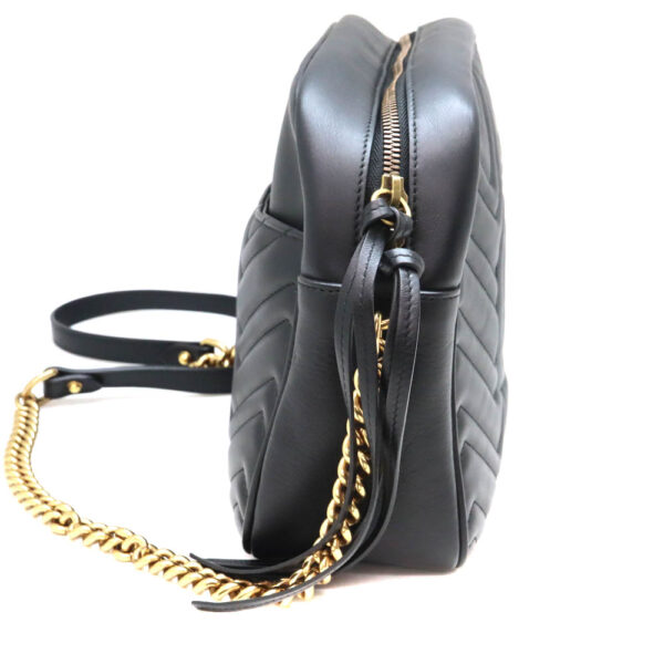 4925 3 Gucci GG Marmont Shoulder Bag Leather Black