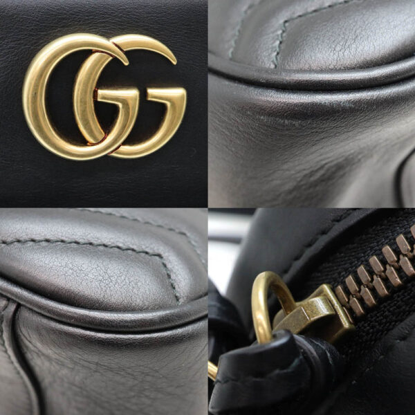 4925 6 Gucci GG Marmont Shoulder Bag Leather Black