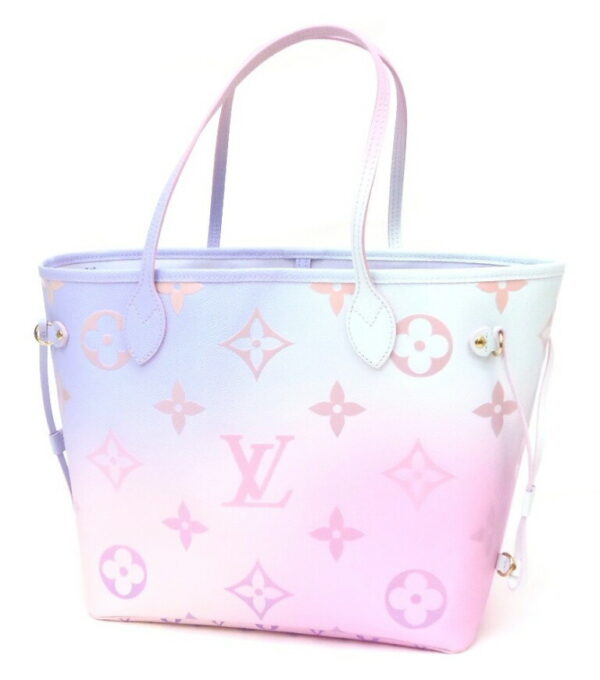 51351 2 Louis Vuitton Neverfull MM Tote Bag Monogram Sunrise Pastel