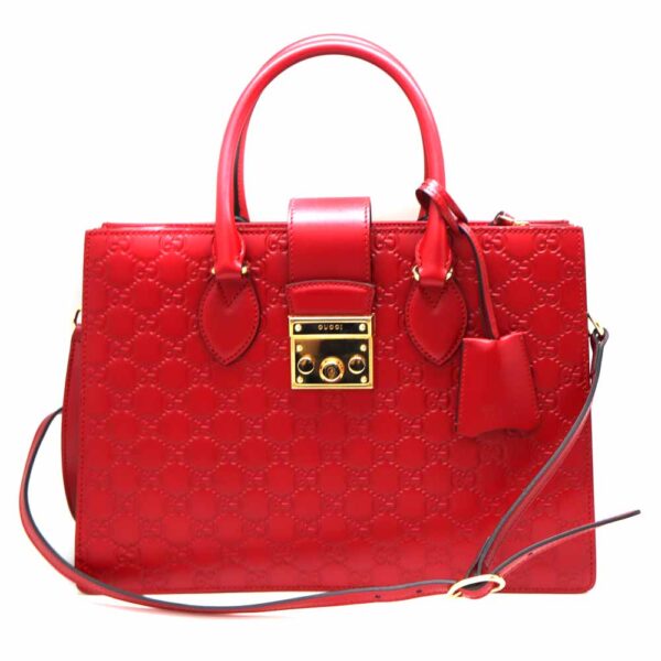 5144 1 Gucci 2WAY Handbag Leather Red