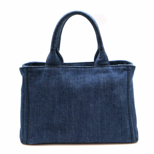 5264 2 Prada Kanapa Mini Denim Tote Bag Denim Blue