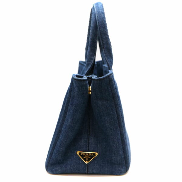 5264 4 Prada Kanapa Mini Denim Tote Bag Denim Blue