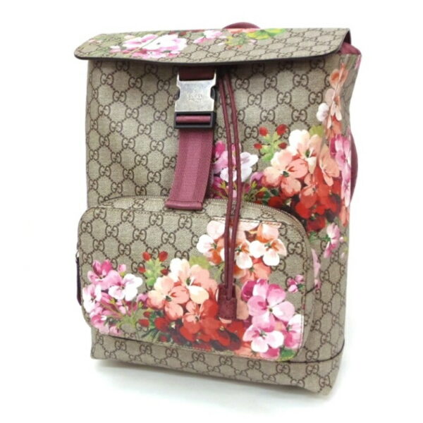 52782 1 Gucci Backpack GG Blooms Flower Print Antique Rose