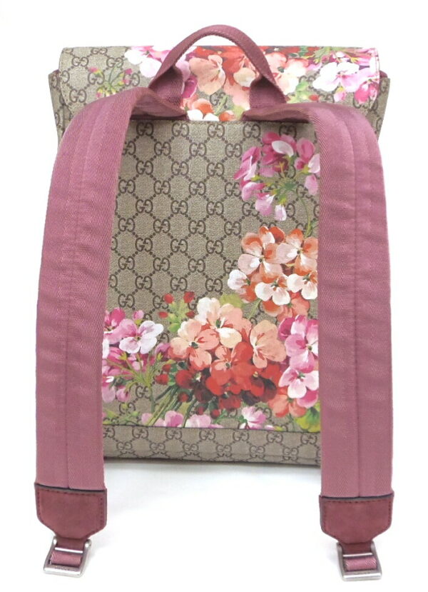 52782 2 Gucci Backpack GG Blooms Flower Print Antique Rose