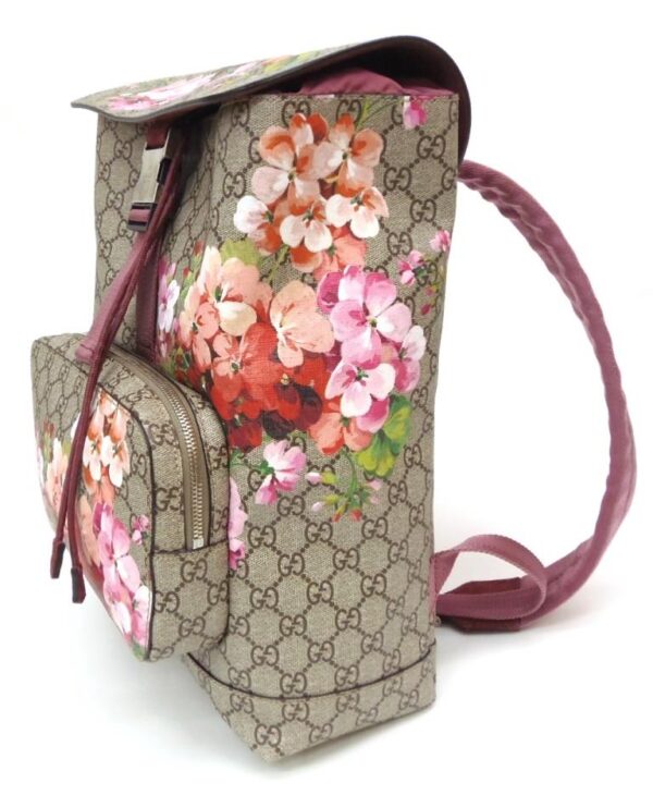 OLYMPUS DIGITAL CAMERA Gucci Backpack GG Blooms Flower Print Antique Rose