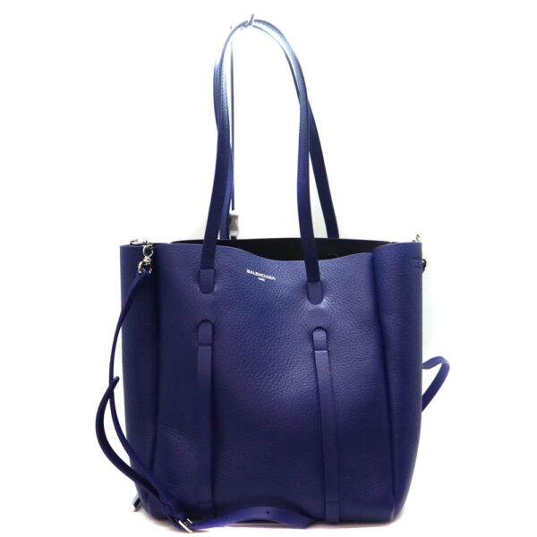 5287 1 Balenciaga Everyday XS Tote Bag Leather Blue