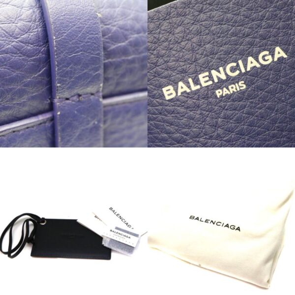 5287 9 Balenciaga Everyday XS Tote Bag Leather Blue